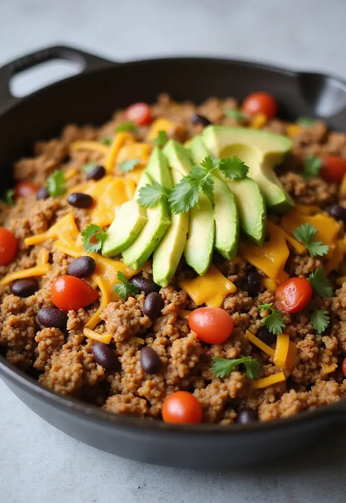 27 Ground Beef Taco Skillet Recipes for One-Pan Meals 43 27 Ground Beef Taco Skillet Recipes for One-Pan Meals - 7. Taco Quinoa Skillet