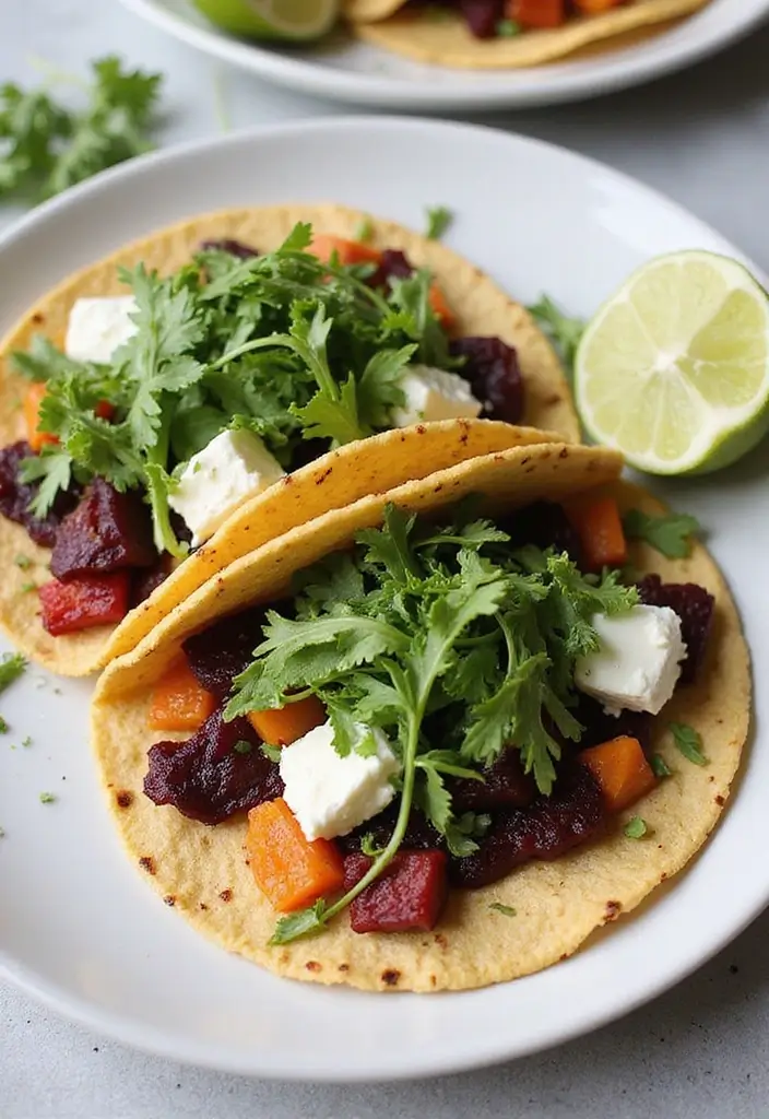 27 Mediterranean Diet Taco Recipes with Fresh Ingredients 94 27 Mediterranean Diet Taco Recipes with Fresh Ingredients - 15. Roasted Beet Tacos