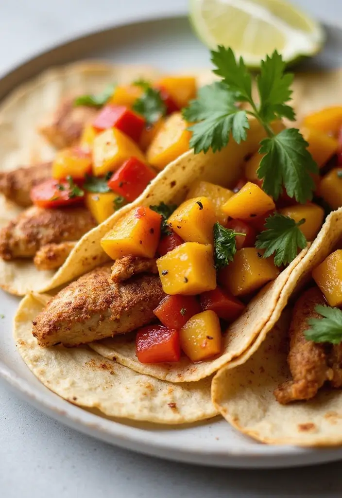 27 Mediterranean Diet Taco Recipes with Fresh Ingredients 122 27 Mediterranean Diet Taco Recipes with Fresh Ingredients - 19. Cinnamon-Spiced Chicken Tacos
