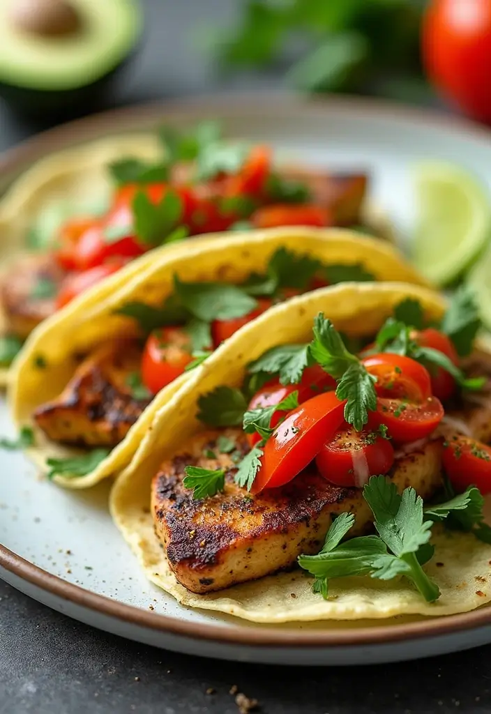 27 Mediterranean Diet Taco Recipes with Fresh Ingredients 134 27 Mediterranean Diet Taco Recipes with Fresh Ingredients - 21. Pesto Chicken Tacos