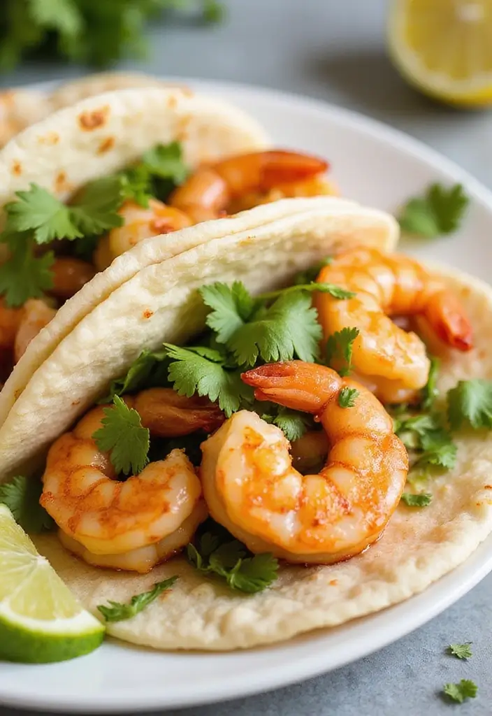 27 Mediterranean Diet Taco Recipes with Fresh Ingredients 15 27 Mediterranean Diet Taco Recipes with Fresh Ingredients - 3. Lemon Garlic Shrimp Tacos
