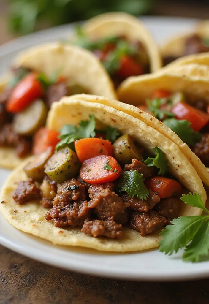 27 Mediterranean Diet Taco Recipes with Fresh Ingredients 20 27 Mediterranean Diet Taco Recipes with Fresh Ingredients - 4. Mediterranean Beef Tacos