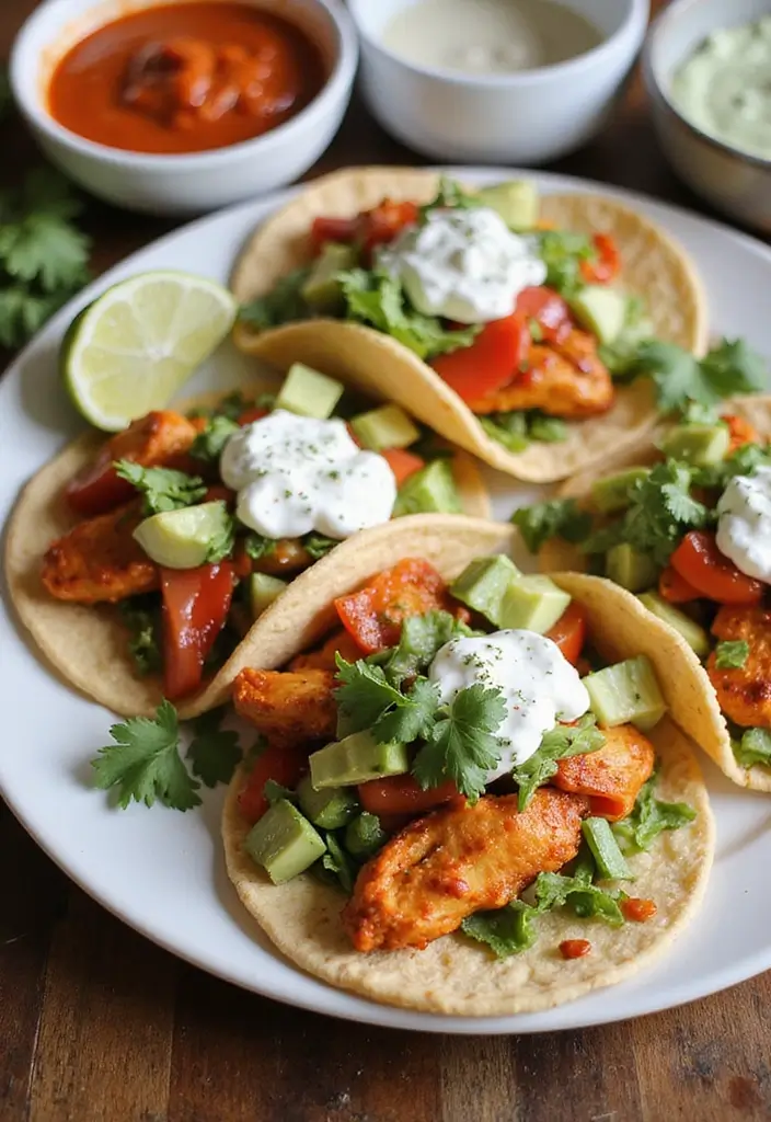 27 Mediterranean Diet Taco Recipes with Fresh Ingredients 27 27 Mediterranean Diet Taco Recipes with Fresh Ingredients - 5. Spicy Chicken Pita Tacos