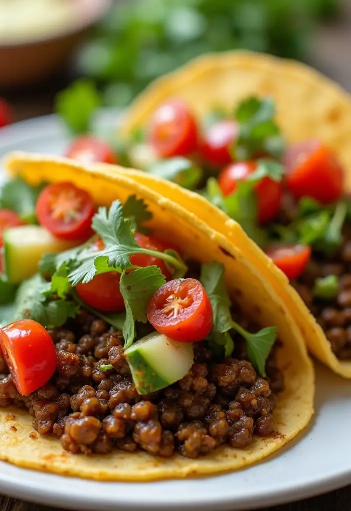 27 Mediterranean Diet Taco Recipes with Fresh Ingredients 46 27 Mediterranean Diet Taco Recipes with Fresh Ingredients - 8. Mediterranean Lentil Tacos