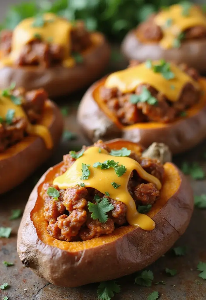 27 Recipes with Taco Meat for Every Occasion 113 27 Recipes with Taco Meat for Every Occasion - 17. Taco Meat Stuffed Sweet Potatoes