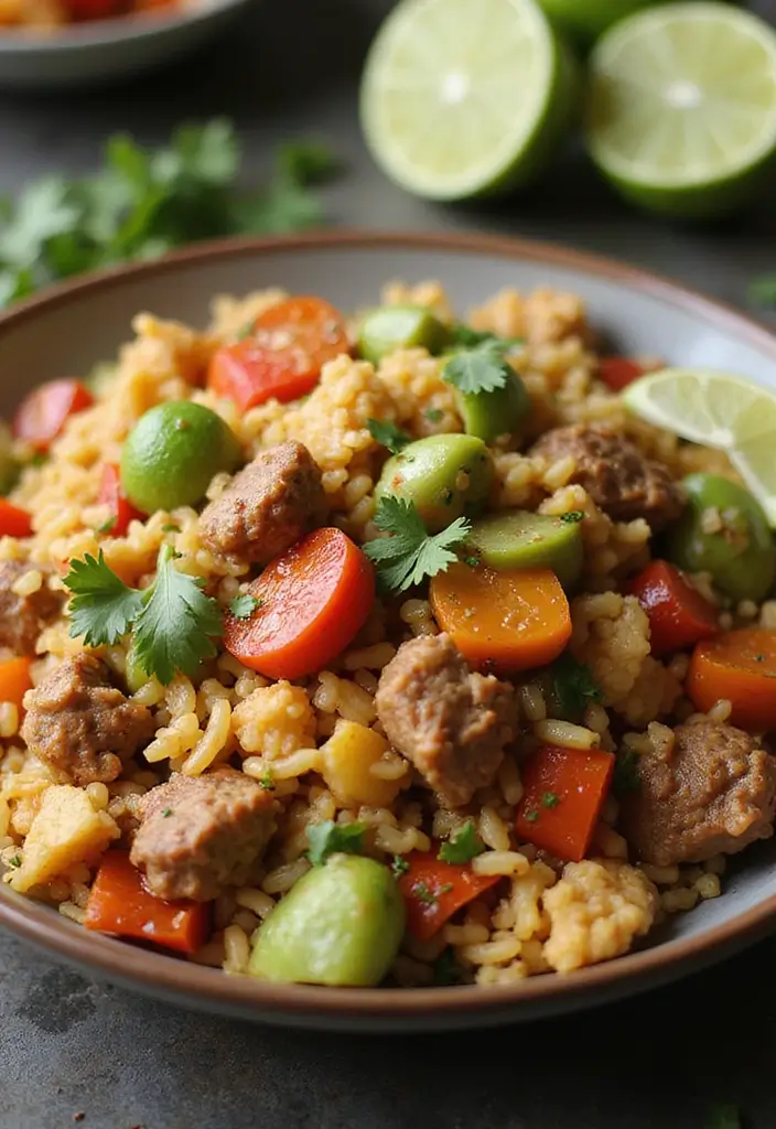 27 Recipes with Taco Meat for Every Occasion 127 27 Recipes with Taco Meat for Every Occasion - 19. Taco Meat and Cauliflower Rice Stir-Fry