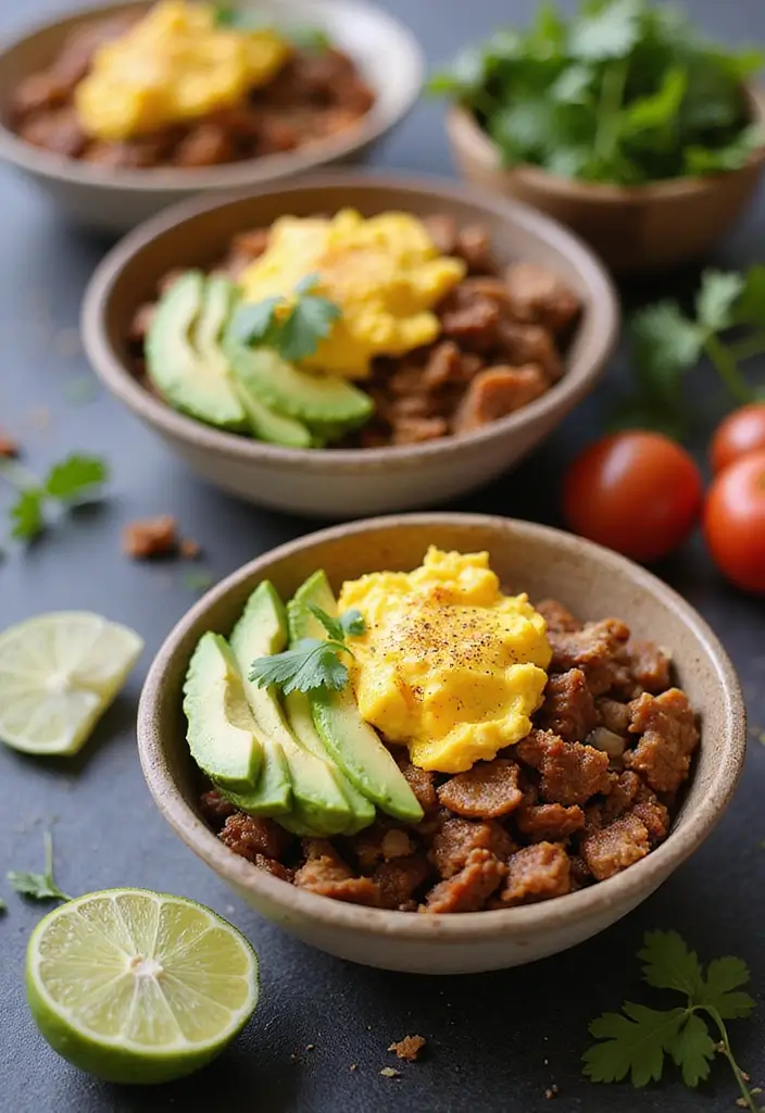 27 Recipes with Taco Meat for Every Occasion 155 27 Recipes with Taco Meat for Every Occasion - 23. Taco Meat and Egg Breakfast Bowl