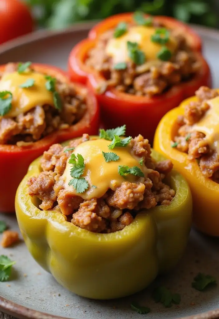 27 Recipes with Taco Meat for Every Occasion 22 27 Recipes with Taco Meat for Every Occasion - 4. Taco Meat Stuffed Peppers
