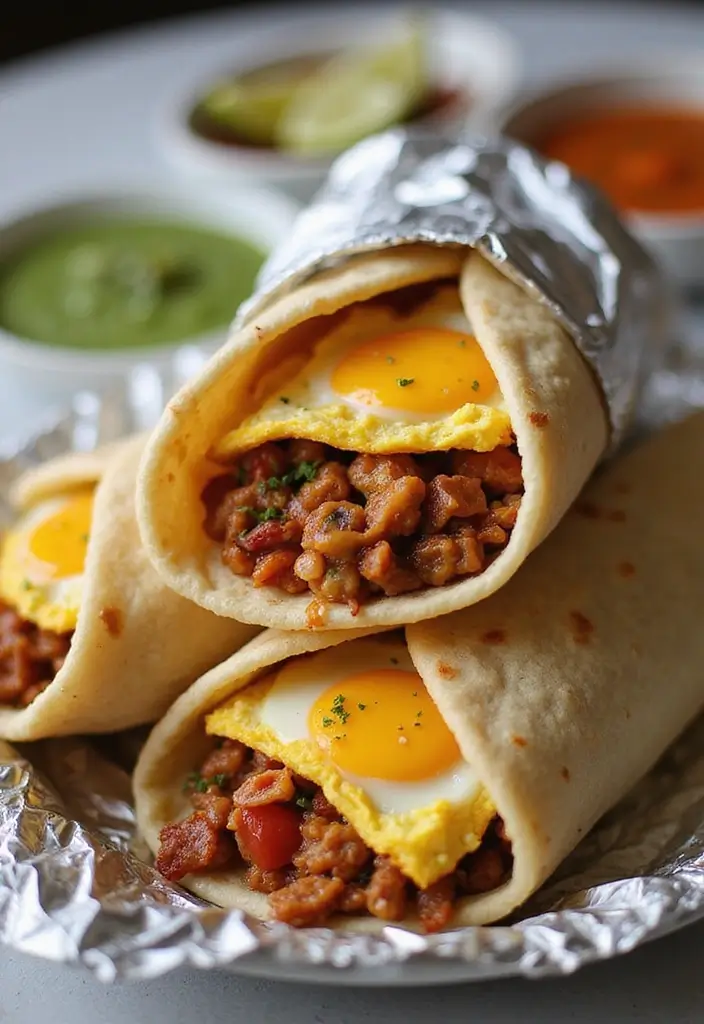 27 Recipes with Taco Meat for Every Occasion 57 27 Recipes with Taco Meat for Every Occasion - 9. Taco Meat Breakfast Burritos