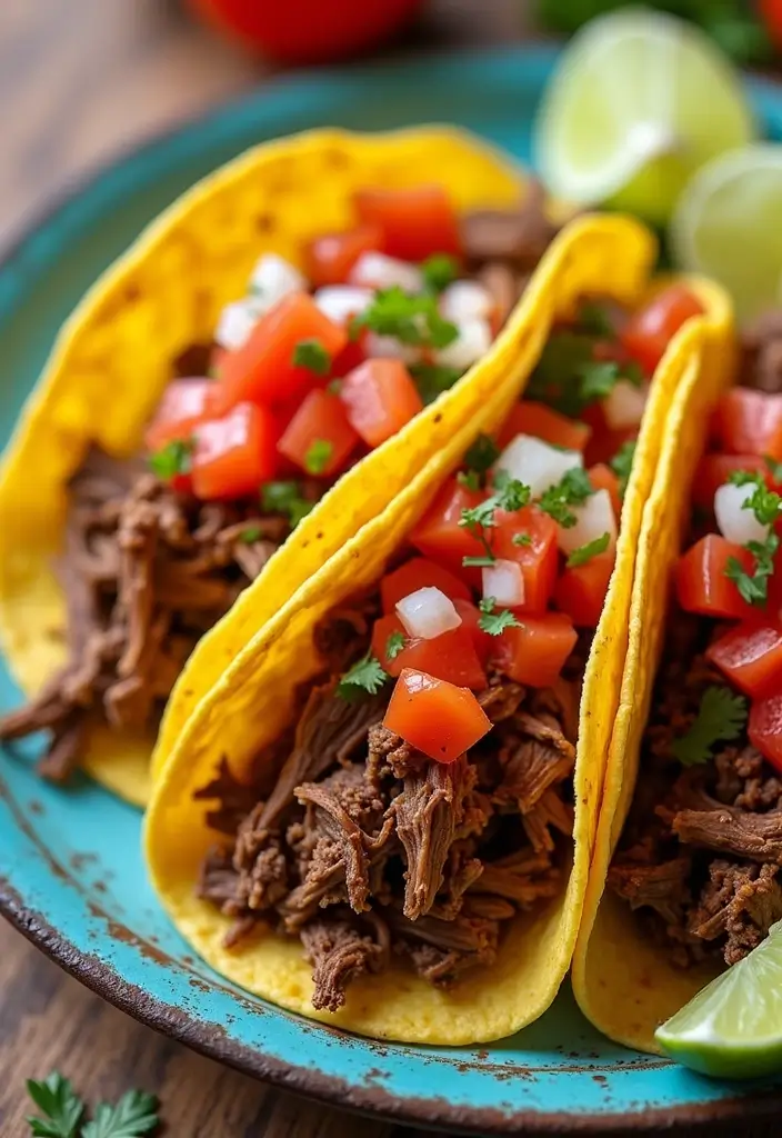 27 Shredded Beef Taco Recipes That Melt in Your Mouth 153 27 Shredded Beef Taco Recipes That Melt in Your Mouth - 23. Chili-Lime Shredded Beef Tacos