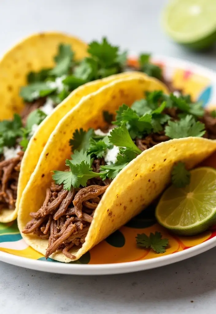 27 Shredded Beef Taco Recipes That Melt in Your Mouth 158 27 Shredded Beef Taco Recipes That Melt in Your Mouth - 24. Cilantro-Lime Shredded Beef Tacos