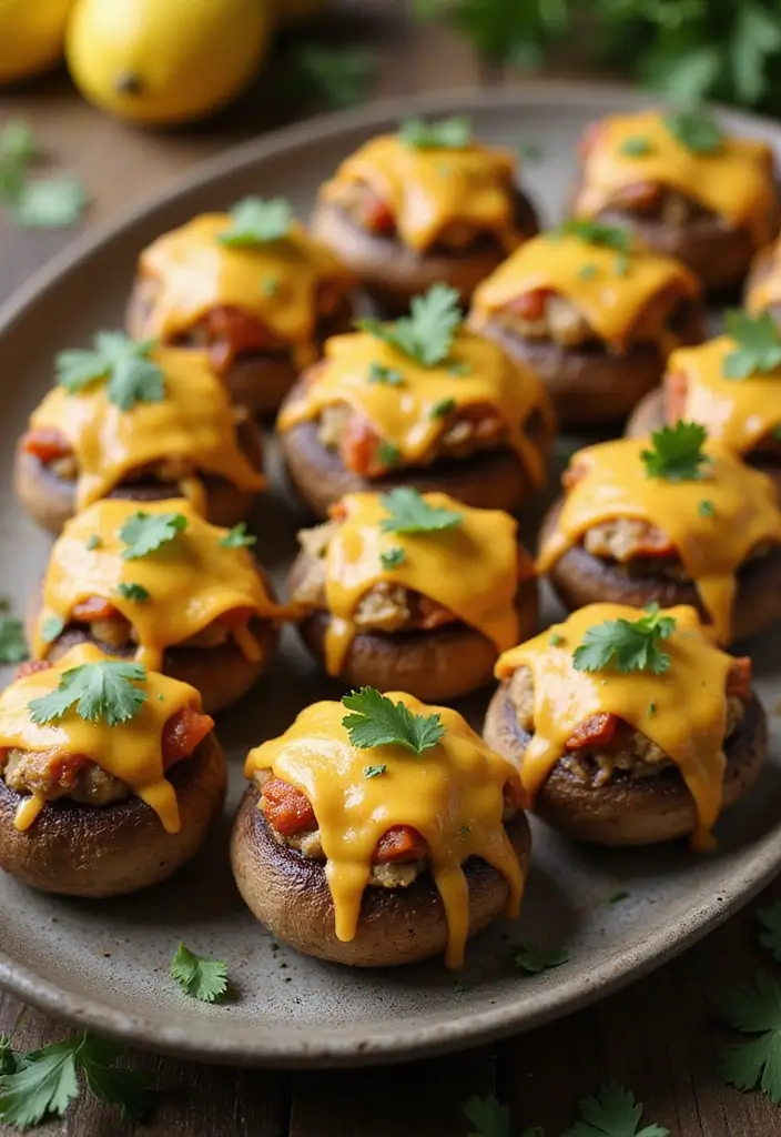 27 Taco Meat Appetizer Recipes for Entertaining 8 27 Taco Meat Appetizer Recipes for Entertaining - 2. Taco-Stuffed Mushrooms