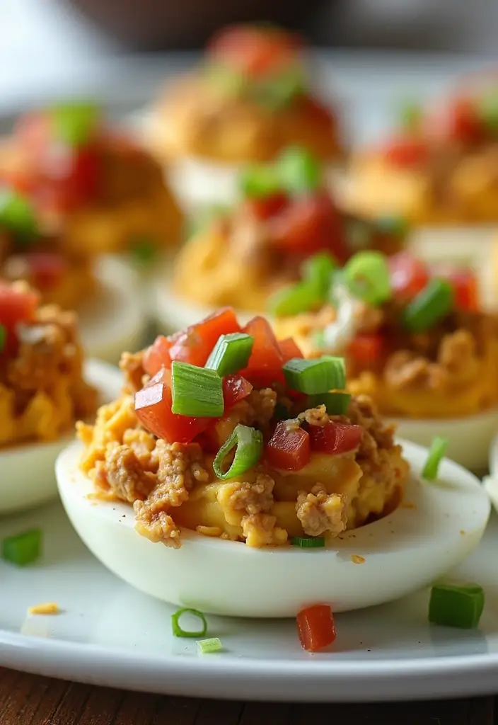 27 Taco Meat Appetizer Recipes for Entertaining 144 27 Taco Meat Appetizer Recipes for Entertaining - 22. Taco Meat Deviled Eggs