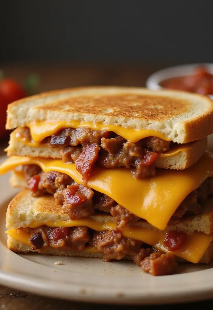 27 Taco Meat Appetizer Recipes for Entertaining 172 27 Taco Meat Appetizer Recipes for Entertaining - 26. Taco Meat Grilled Cheese