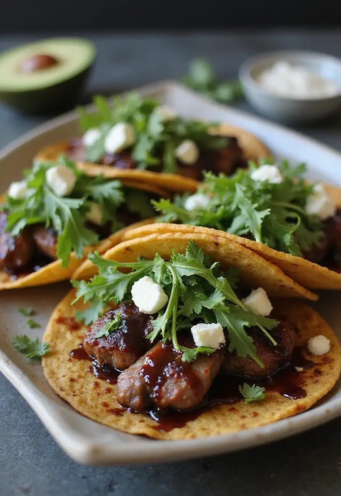 27 Taco Tuesday Recipes with Steak for the Perfect Dinner 91 27 Taco Tuesday Recipes with Steak for the Perfect Dinner - 15. Steak Tacos with Balsamic Glaze