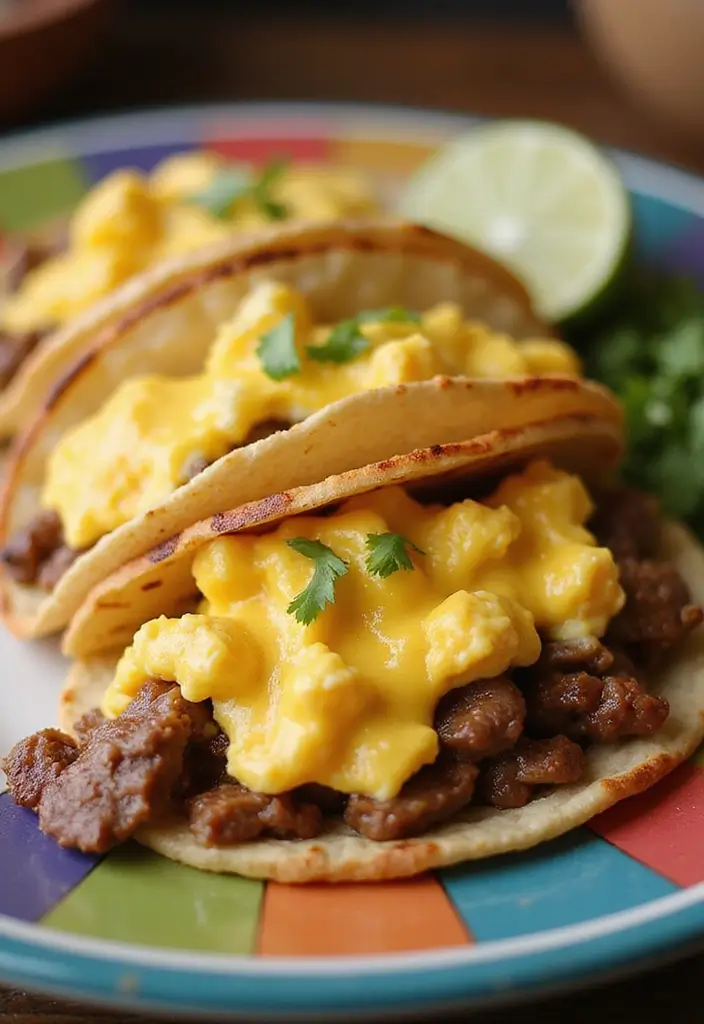 27 Taco Tuesday Recipes with Steak for the Perfect Dinner 164 27 Taco Tuesday Recipes with Steak for the Perfect Dinner - 26. Breakfast Steak Tacos