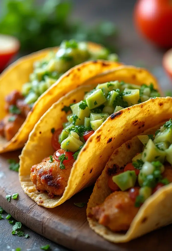 29 Healthy Chicken Taco Recipes for Guilt-Free Dinners 83 29 Healthy Chicken Taco Recipes for Guilt-Free Dinners - 13. Taco-seasoned Chicken with Avocado Salsa