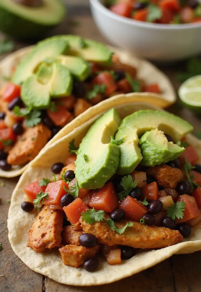 29 Healthy Chicken Taco Recipes for Guilt-Free Dinners 97 29 Healthy Chicken Taco Recipes for Guilt-Free Dinners - 15. Southwest Chicken Tacos with Black Bean Salsa
