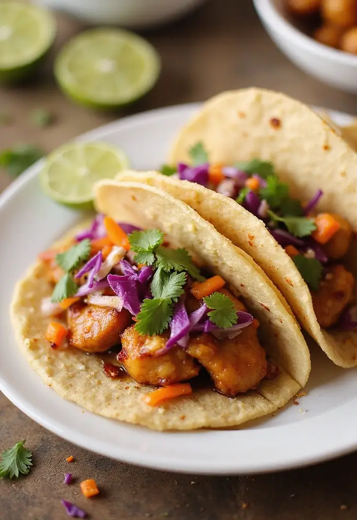 29 Healthy Chicken Taco Recipes for Guilt-Free Dinners 118 29 Healthy Chicken Taco Recipes for Guilt-Free Dinners - 18. Teriyaki Chicken Tacos