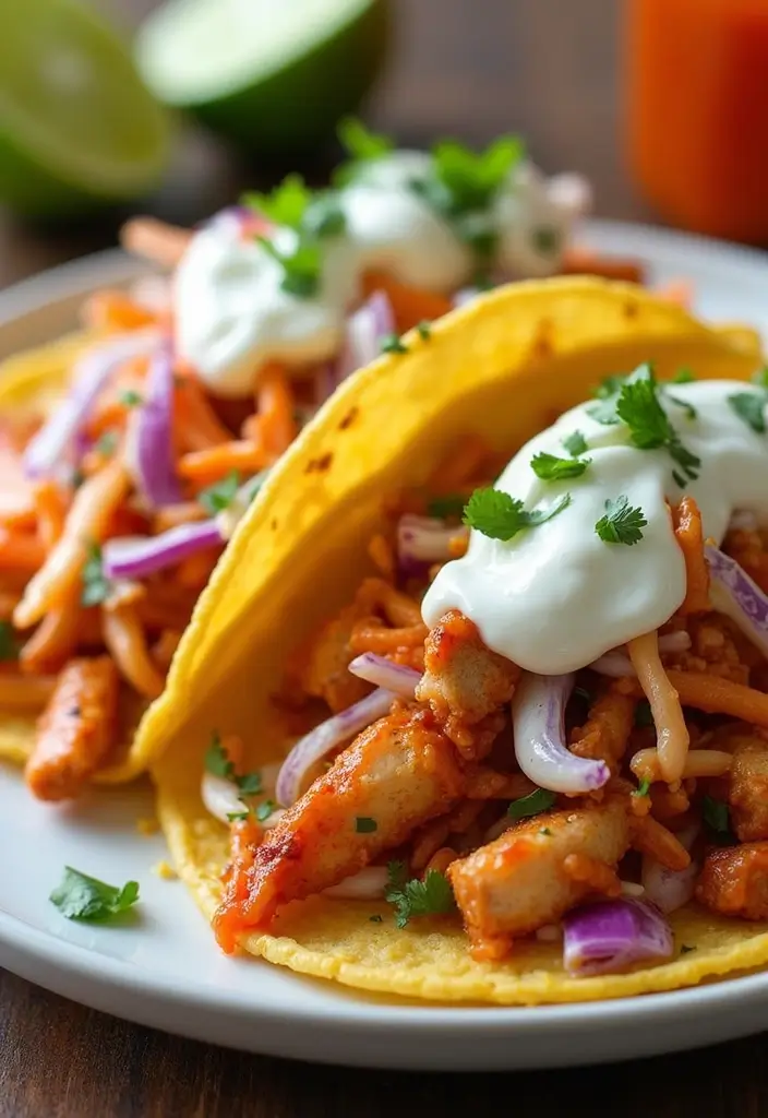 29 Healthy Chicken Taco Recipes for Guilt-Free Dinners 8 29 Healthy Chicken Taco Recipes for Guilt-Free Dinners - 2. Spicy Chipotle Chicken Tacos