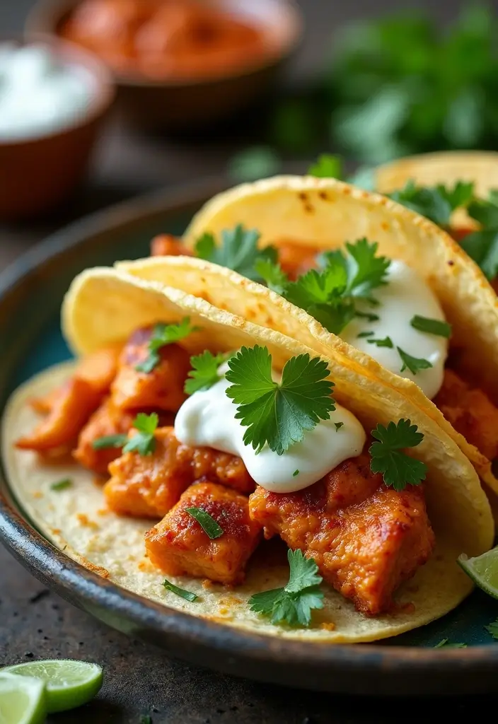 29 Healthy Chicken Taco Recipes for Guilt-Free Dinners 137 29 Healthy Chicken Taco Recipes for Guilt-Free Dinners - 21. Tandoori Chicken Tacos