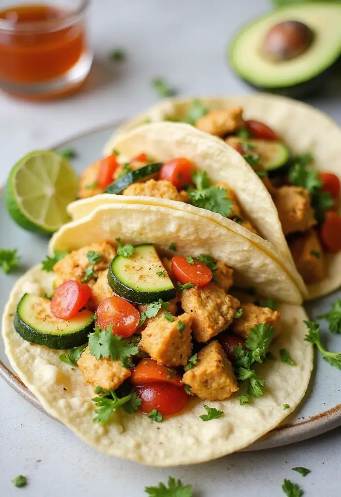 29 Healthy Chicken Taco Recipes for Guilt-Free Dinners 142 29 Healthy Chicken Taco Recipes for Guilt-Free Dinners - 22. Chicken and Zucchini Tacos