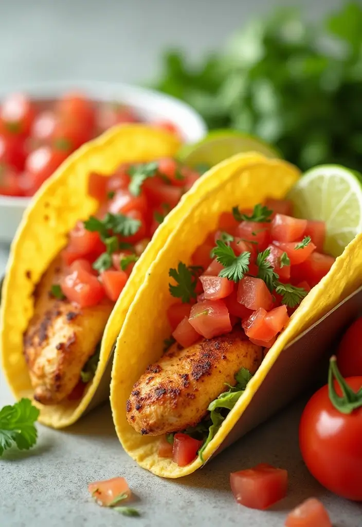 29 Healthy Chicken Taco Recipes for Guilt-Free Dinners 149 29 Healthy Chicken Taco Recipes for Guilt-Free Dinners - 23. Chicken Tacos with Tomato Salsa