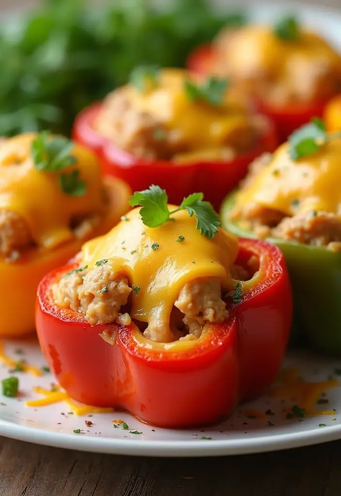 29 Healthy Chicken Taco Recipes for Guilt-Free Dinners 177 29 Healthy Chicken Taco Recipes for Guilt-Free Dinners - 27. Chicken Taco Stuffed Peppers