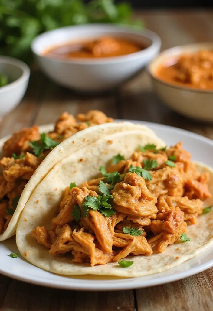29 Healthy Chicken Taco Recipes for Guilt-Free Dinners 182 29 Healthy Chicken Taco Recipes for Guilt-Free Dinners - 28. Slow Cooker Chicken Tacos