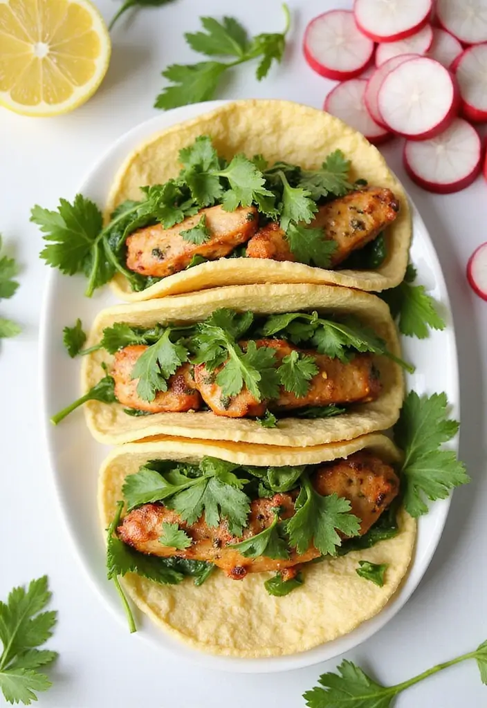 29 Healthy Chicken Taco Recipes for Guilt-Free Dinners 41 29 Healthy Chicken Taco Recipes for Guilt-Free Dinners - 7. Lemon Herb Chicken Tacos