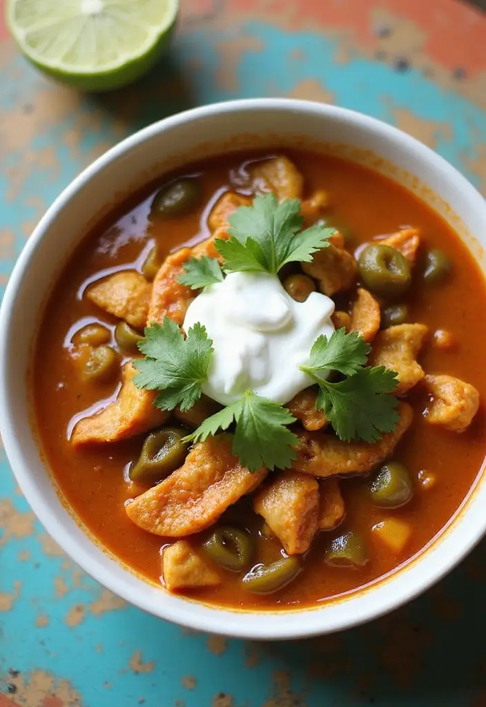 29 Keto Chicken Taco Soup Recipes for Low-Carb Comfort - 10. Chicken Taco Soup with Green Chiles