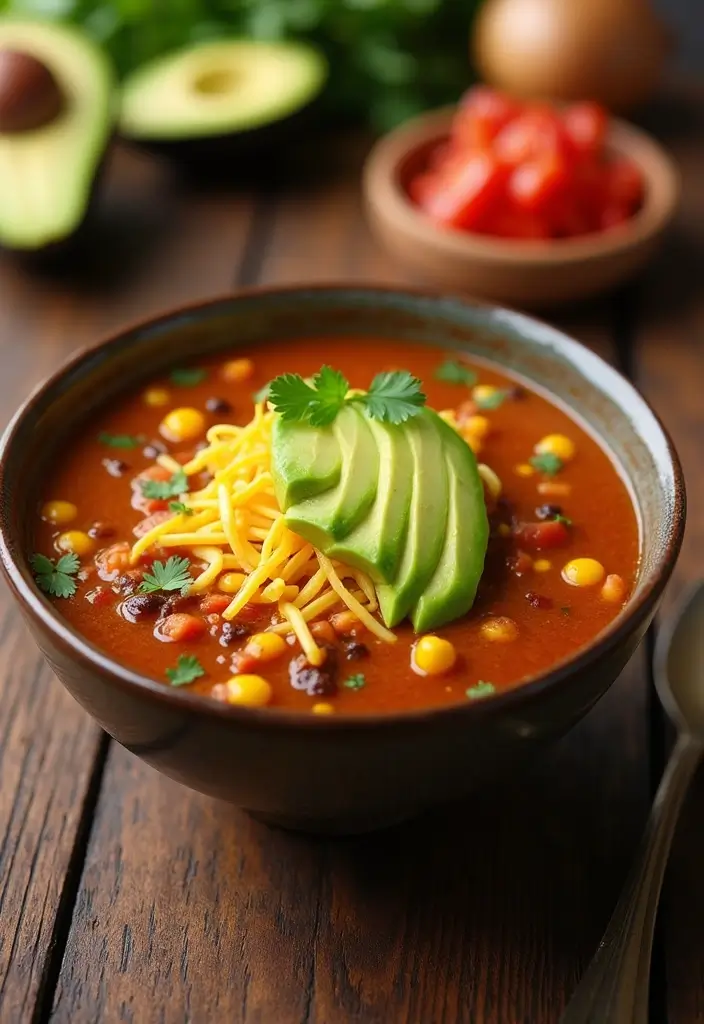 29 Keto Chicken Taco Soup Recipes for Low-Carb Comfort - 12. Taco Soup with Corn