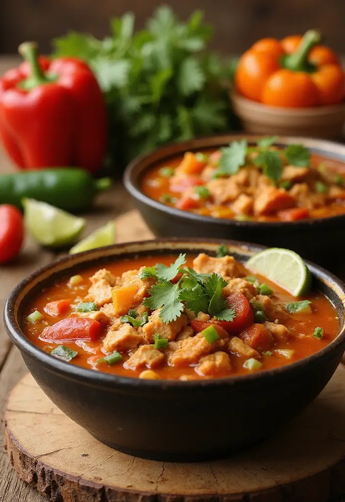 29 Keto Chicken Taco Soup Recipes for Low-Carb Comfort - 13. Chicken Taco Soup with Bell Peppers