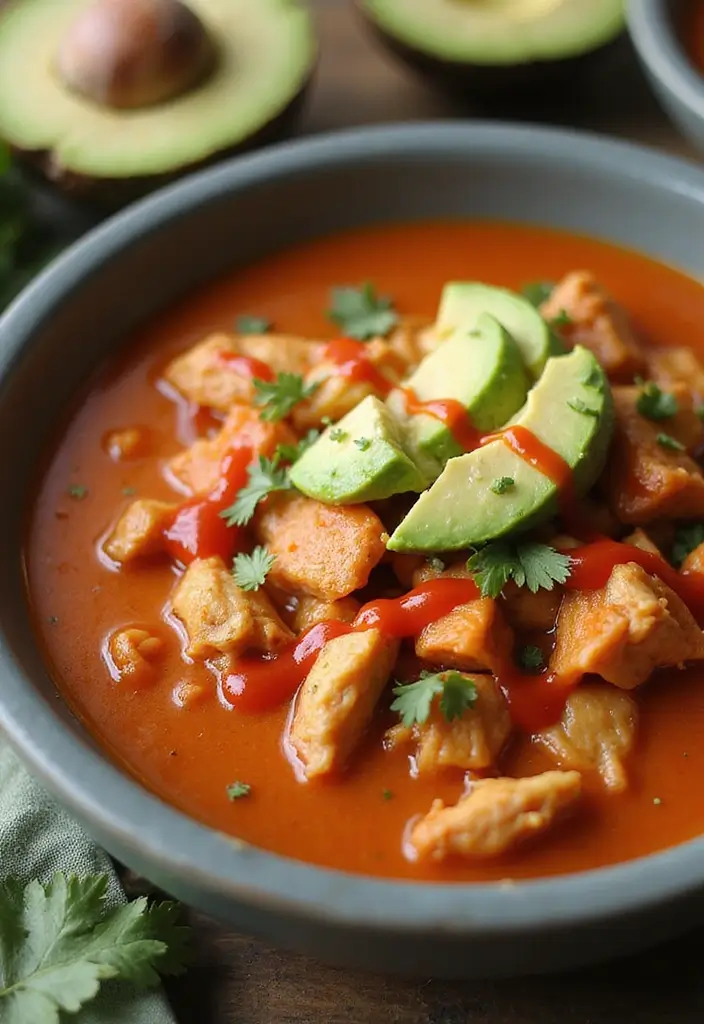 29 Keto Chicken Taco Soup Recipes for Low-Carb Comfort - 22. Chicken Taco Soup with Hot Sauce