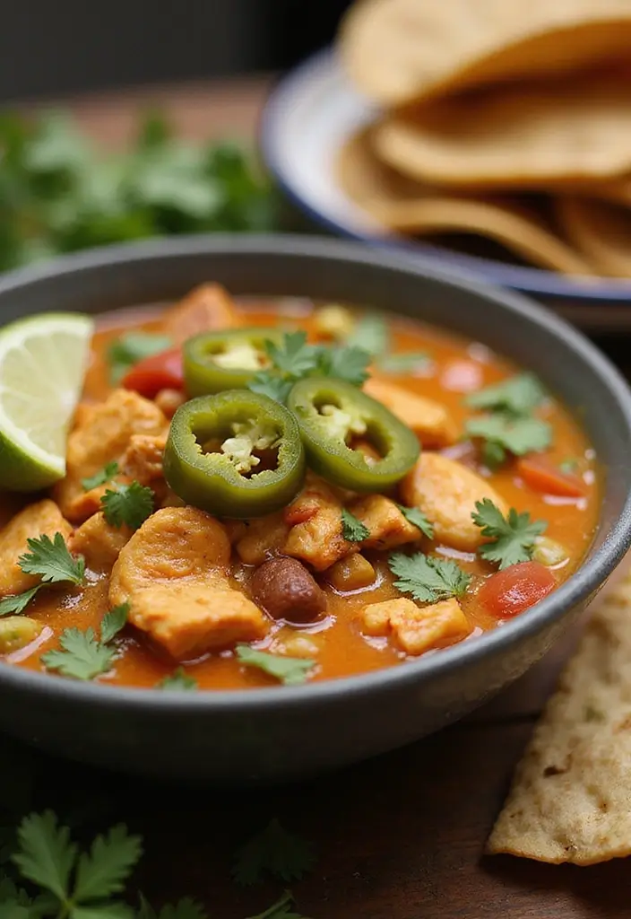 29 Keto Chicken Taco Soup Recipes for Low-Carb Comfort - 25. Chicken Taco Soup with Pickled Jalapeños