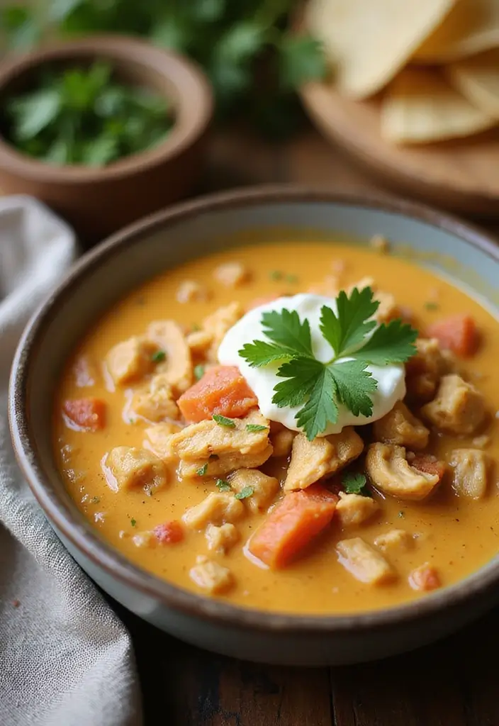 29 Keto Chicken Taco Soup Recipes for Low-Carb Comfort - 7. Chicken Taco Soup with Cream Cheese