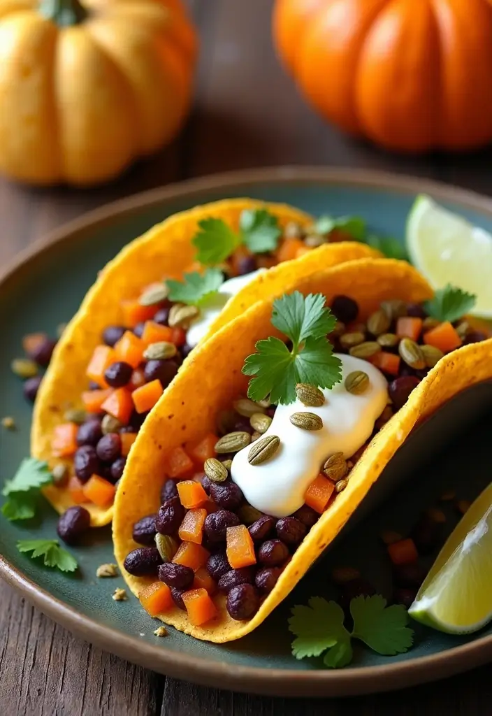 29 Taco Soft Shell Recipes for Homemade Taco Nights 62 29 Taco Soft Shell Recipes for Homemade Taco Nights - 10. Pumpkin and Black Bean Tacos