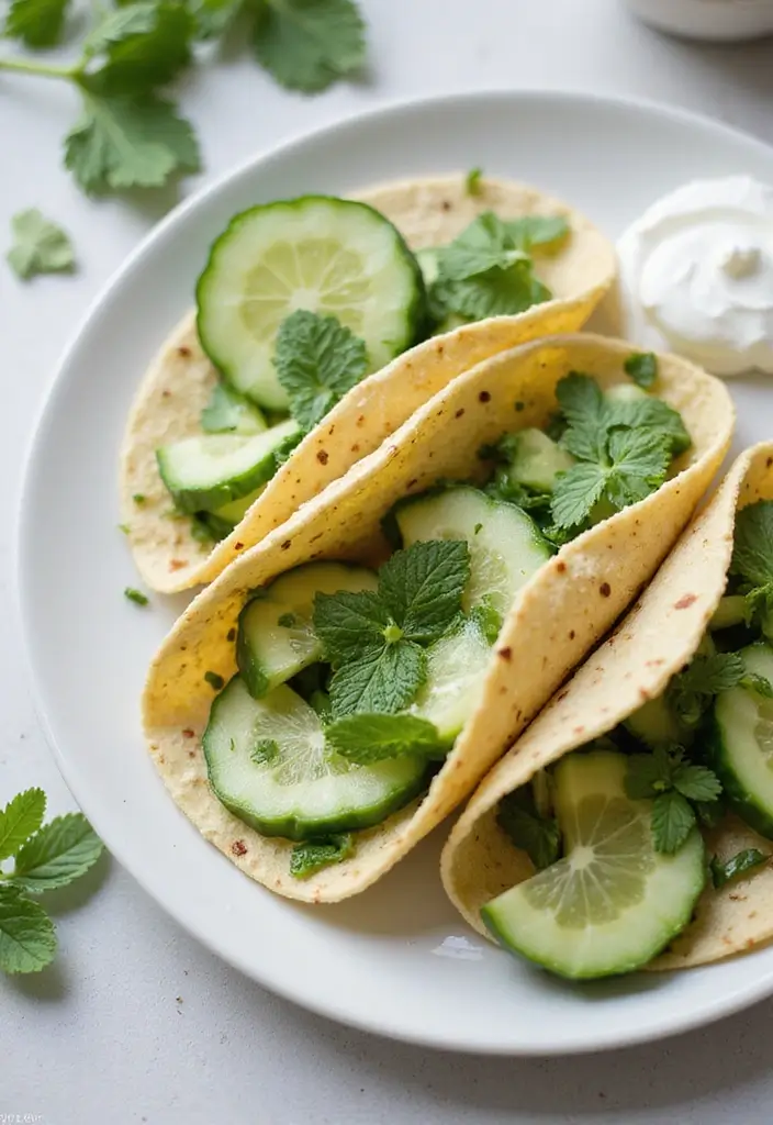 29 Taco Soft Shell Recipes for Homemade Taco Nights 160 29 Taco Soft Shell Recipes for Homemade Taco Nights - 24. Chilled Cucumber and Mint Tacos