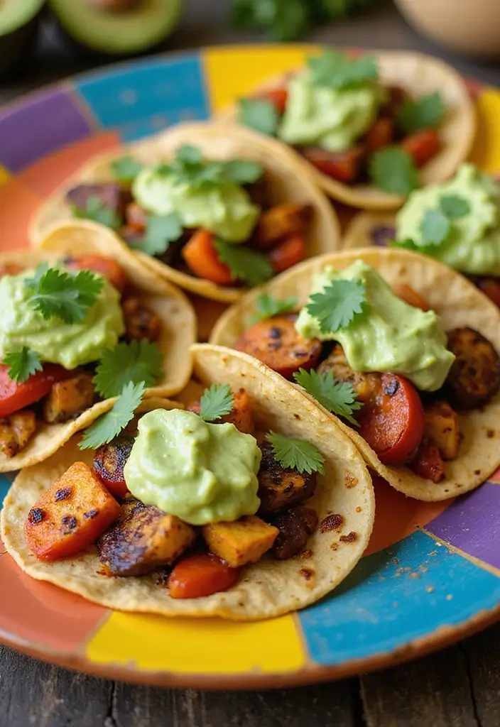 29 Taco Soft Shell Recipes for Homemade Taco Nights 172 29 Taco Soft Shell Recipes for Homemade Taco Nights - 26. Grilled Veggie Tacos with Avocado Cream