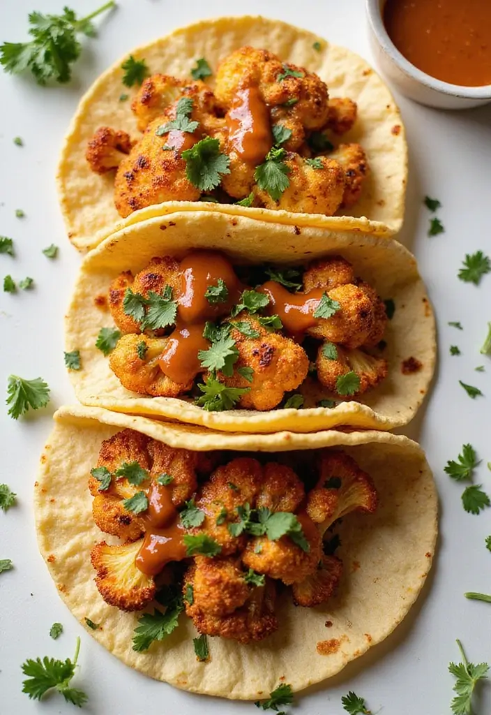 29 Taco Soft Shell Recipes for Homemade Taco Nights 15 29 Taco Soft Shell Recipes for Homemade Taco Nights - 3. Cauliflower Tacos with Chipotle Sauce