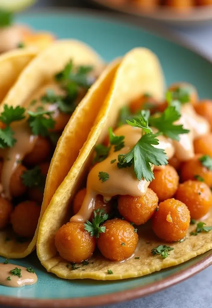 29 Taco Soft Shell Recipes for Homemade Taco Nights 34 29 Taco Soft Shell Recipes for Homemade Taco Nights - 6. Chickpea Tacos with Lemon Tahini Sauce