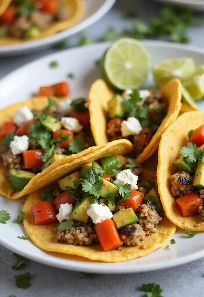 29 Taco Soft Shell Recipes for Homemade Taco Nights 55 29 Taco Soft Shell Recipes for Homemade Taco Nights - 9. Mediterranean Quinoa Tacos