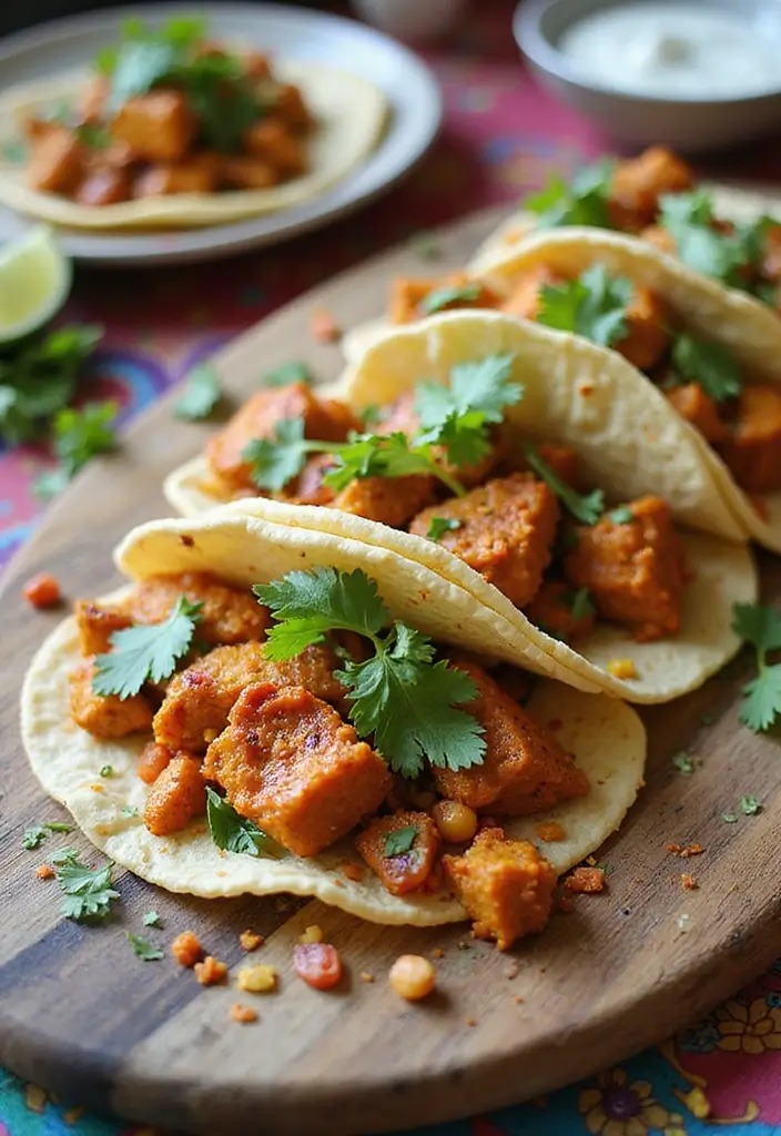 30+ Chicken Taco Recipes Easy and Flavorful 54 30+ Chicken Taco Recipes Easy and Flavorful - 10. Indian Spiced Chicken Tacos