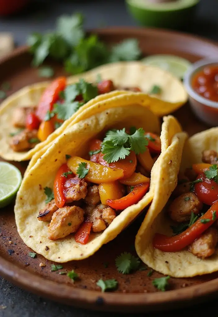 30+ Chicken Taco Recipes Easy and Flavorful 108 30+ Chicken Taco Recipes Easy and Flavorful - 18. Chicken Fajita Tacos