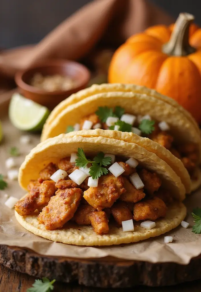 30+ Chicken Taco Recipes Easy and Flavorful 143 30+ Chicken Taco Recipes Easy and Flavorful - 23. Pumpkin Spiced Chicken Tacos