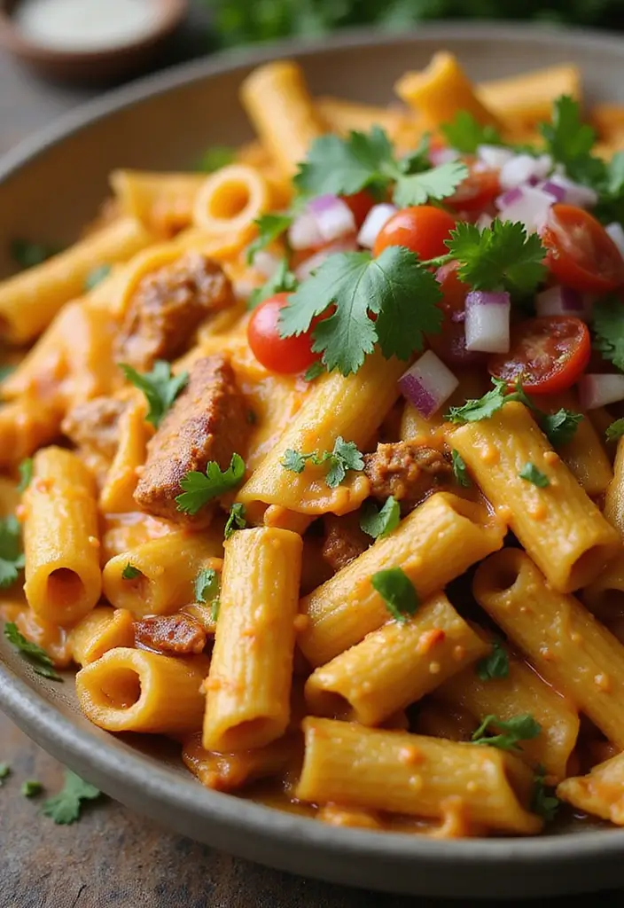 30+ Chicken Taco Recipes Easy and Flavorful 157 30+ Chicken Taco Recipes Easy and Flavorful - 25. Creamy Taco Pasta with Chicken