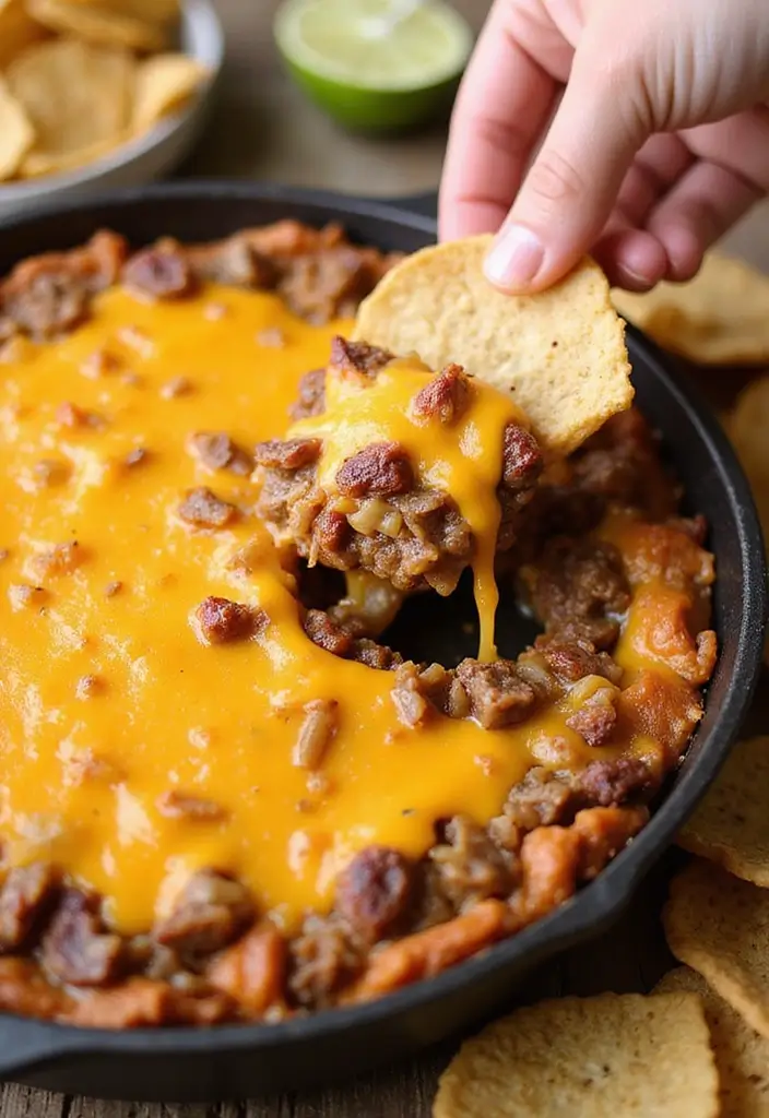 30 Hamburger Taco Dip Recipes for Parties and Game Day 114 30 Hamburger Taco Dip Recipes for Parties and Game Day - 18. French Onion Hamburger Taco Dip