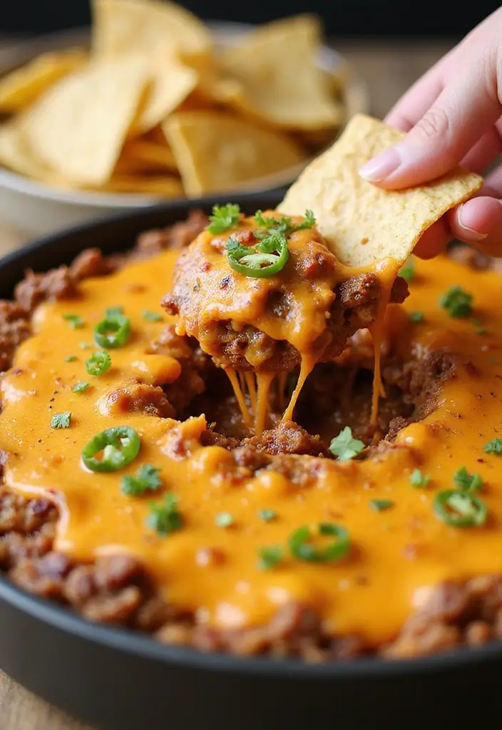 30 Hamburger Taco Dip Recipes for Parties and Game Day 176 30 Hamburger Taco Dip Recipes for Parties and Game Day - 27. Chorizo Hamburger Taco Dip