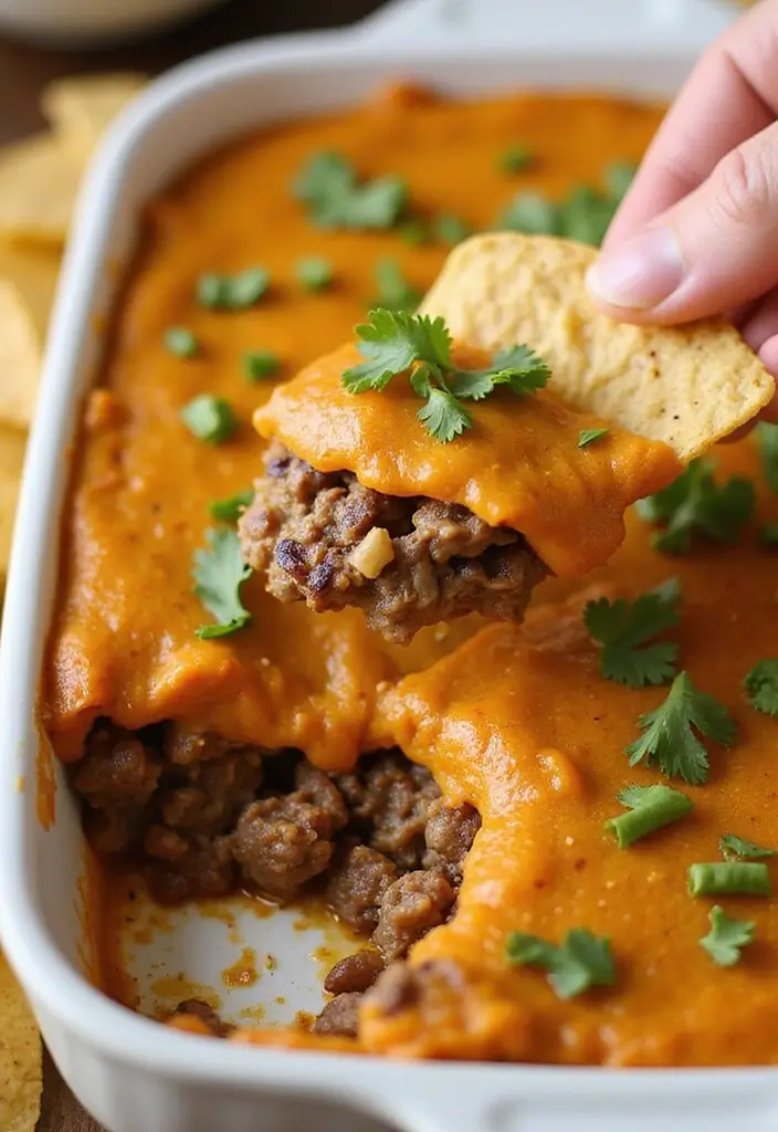 30 Hamburger Taco Dip Recipes for Parties and Game Day 183 30 Hamburger Taco Dip Recipes for Parties and Game Day - 28. Pumpkin Spice Hamburger Taco Dip