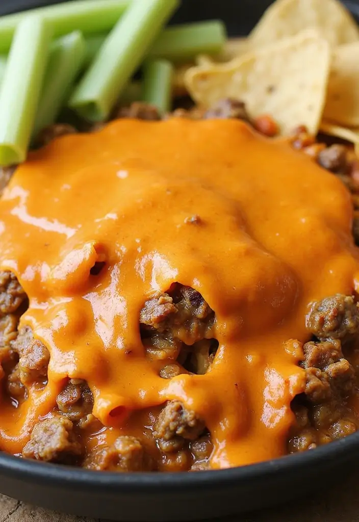 30 Hamburger Taco Dip Recipes for Parties and Game Day 27 30 Hamburger Taco Dip Recipes for Parties and Game Day - 5. Buffalo Hamburger Taco Dip
